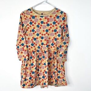 Tea Collection | Yellow Floral Long Sleeved Dress Girl’s Size 12‎
